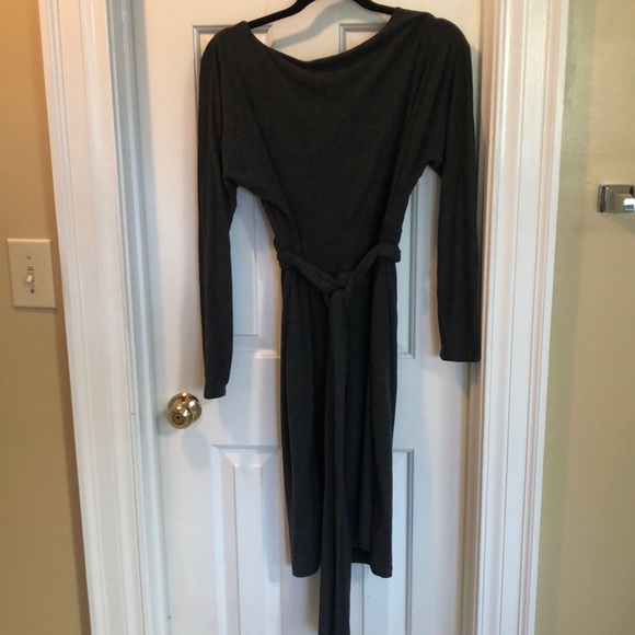 Long sleeve grey maternity dress - Picture 2 of 2